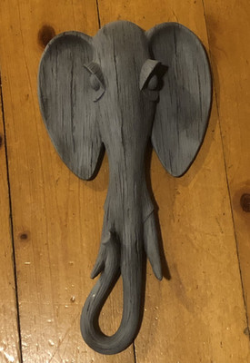 Design Toscano Elephant Savannah Mask 16.5'' Wall Sculpture Africa 3-D Gray