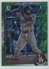2022 Bowman Chrome Prospects Green Shimmer Refractor 15/99 Alex De Jesus nd3