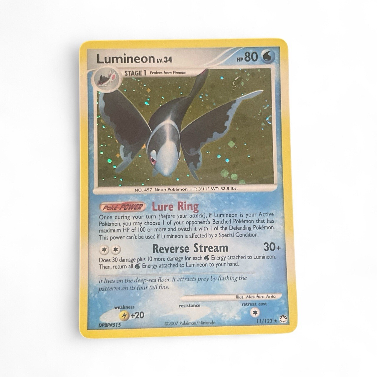 Lumineon #11/123 – Mysterious Treasures Holo – Lightly Played