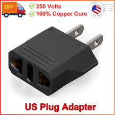 US Plug Adapter, European to USA Adapter, Unidapt Small European to American,1Pk
