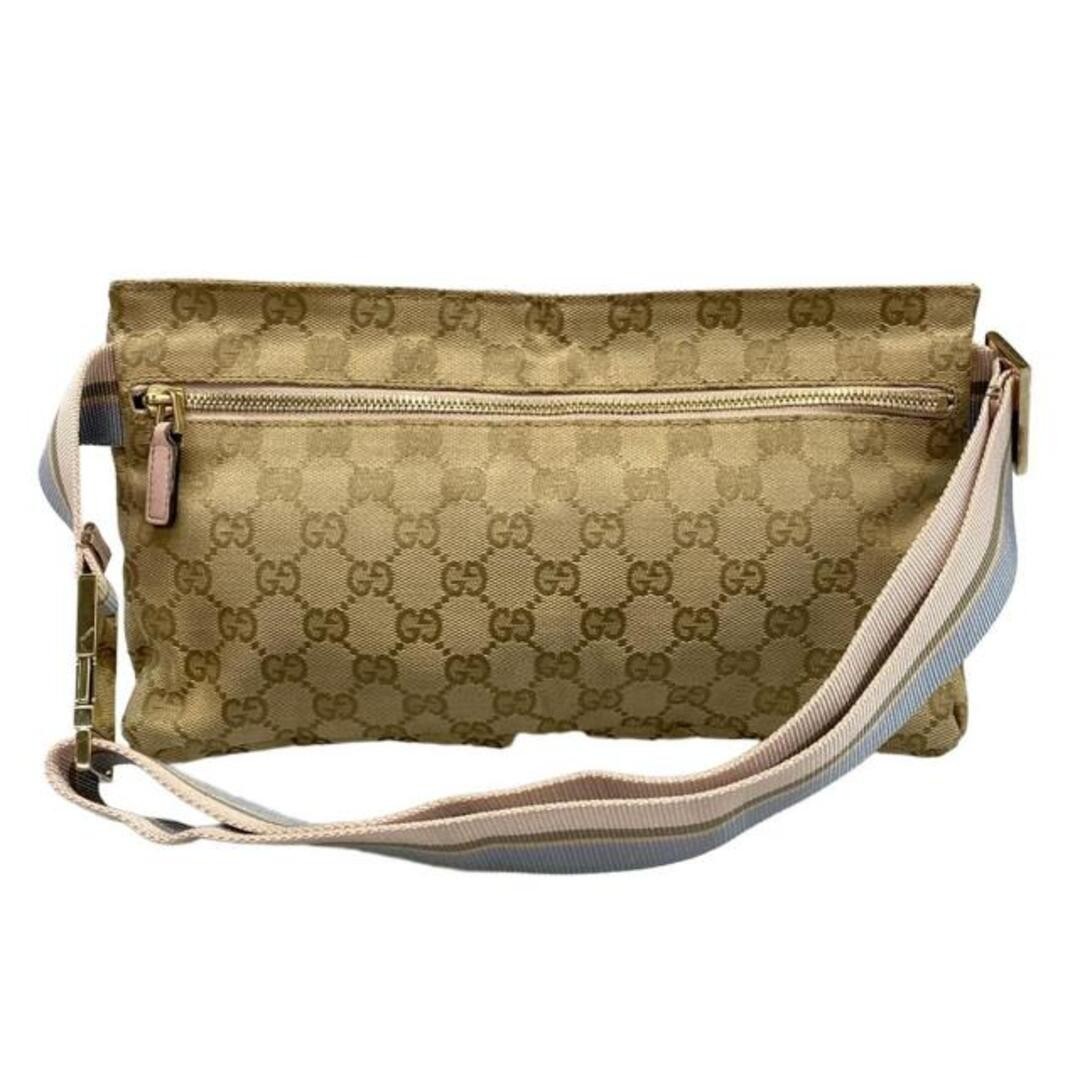 Gucci Waist Pouch GG Pattern Leather Beige Pink Multi Used 16cm x 28.5cm thumbnail 4
