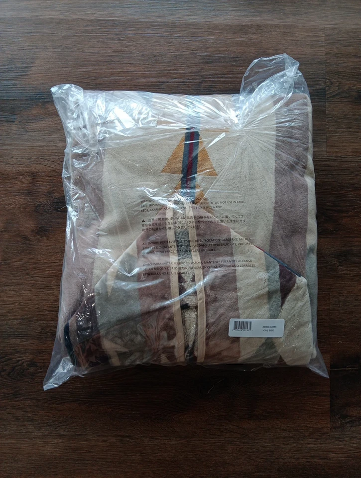 Poncho toalla con capucha Pendleton Jacquard para adulto blanco arena tostado nuevo con etiqueta Foto 2 de 2