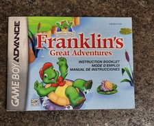 Franklin's Great Adventure Game Boy Advance Instruction MANUAL ONLY