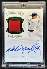 2019 Panini Flawless Dale Murphy Milestones Patch Emerald Auto #/5 Braves