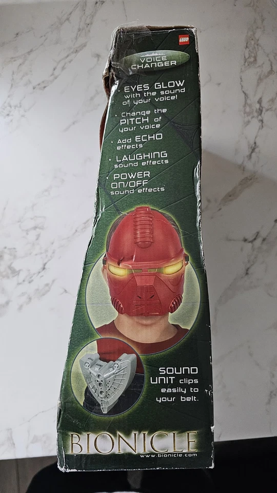 Disfraz Lego funcionando Bionicle cambiador de voz máscara sonido electrónico nuevo Halloween Foto 3 de 4
