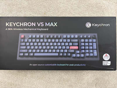 Keychron - V5 Max 96% Custom Wireless RGB Mechanical Keyboard with Programmable