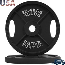 Classic Cast Iron Weight Plates 2 Inch Standard Strength Training Set New