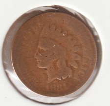 US Rare Old West 1881 Indian Head Penny Coin American Collection Shield Cent USA