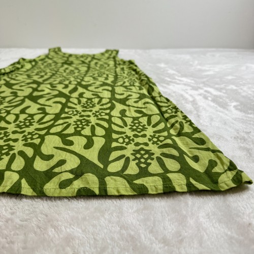 Hamakua Kleid Damen Medium Grün Aloha Hawaii Ärmellos Viskose Monstera M - Bild 3 von 15