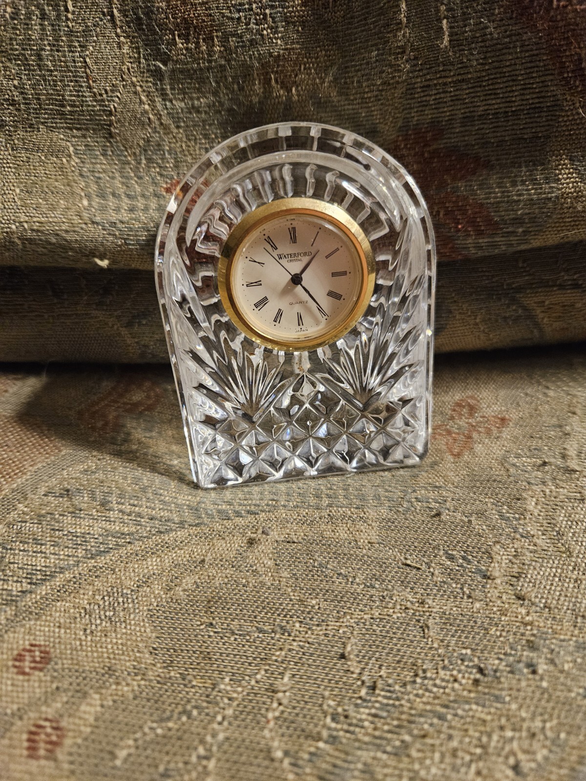 waterford crystal small clock great condition size 3 1/2" tall 2 1/2