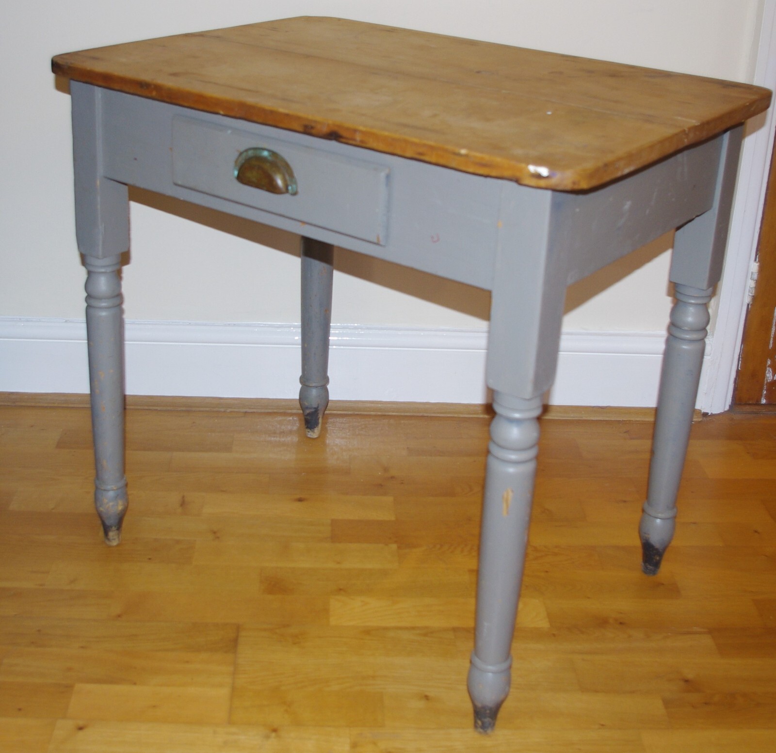 Antique Painted Rustic Pine Farmhouse Kitchen Table Beautiful Item eBay