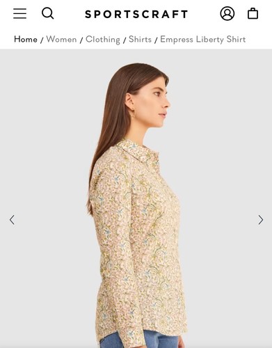 SPORTSCRAFT & LIBERTY MABELLE Pink/Blue Floral Cotton Blouse Shirt 6AUST-UK/2US - Picture 17 of 19