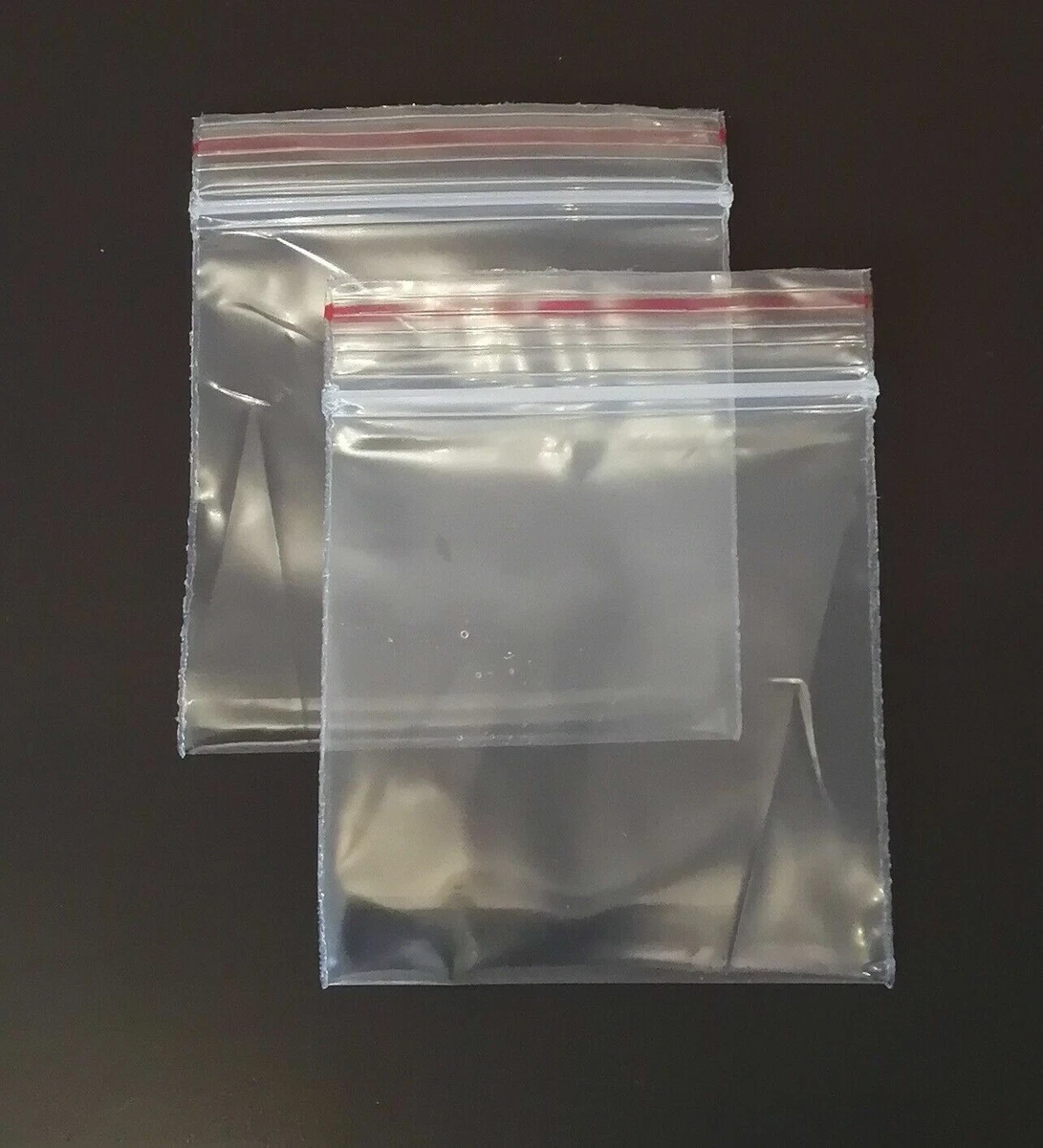 100 Clear Plastic Bags Baggy Grip Self Seal Resealable Zip Lock NEW BAG  SIZES