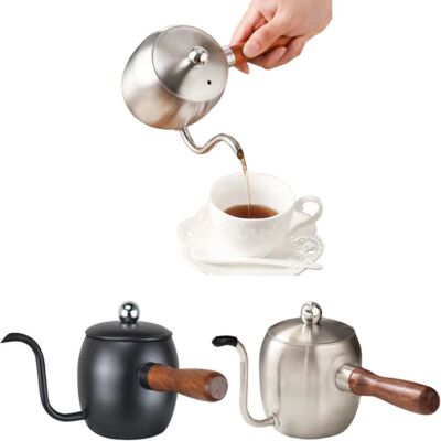 Hand Tropf Kaffeebehälter 500ml Kaffeemaschine Teekanne 304 Edelstahl Wasserkocher