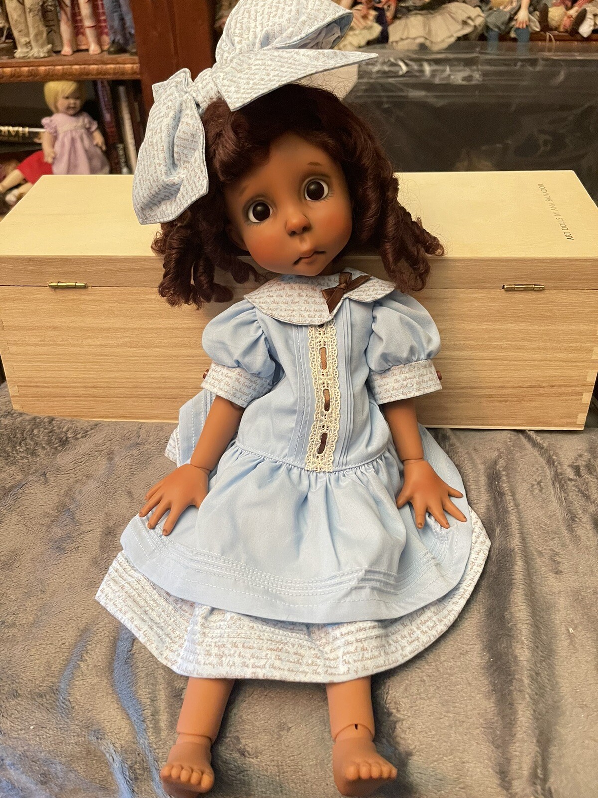 Large Lulu Bjd Doll by Connie Lowe of Marbled Halls Chocolate Resin
