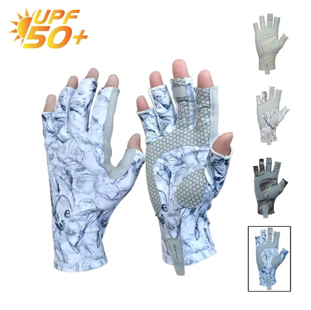 Luvas de pesca UV sem dedos Riverruns para homens e mulheres – uso em esportes ao ar livre - Imagem 2 de 4