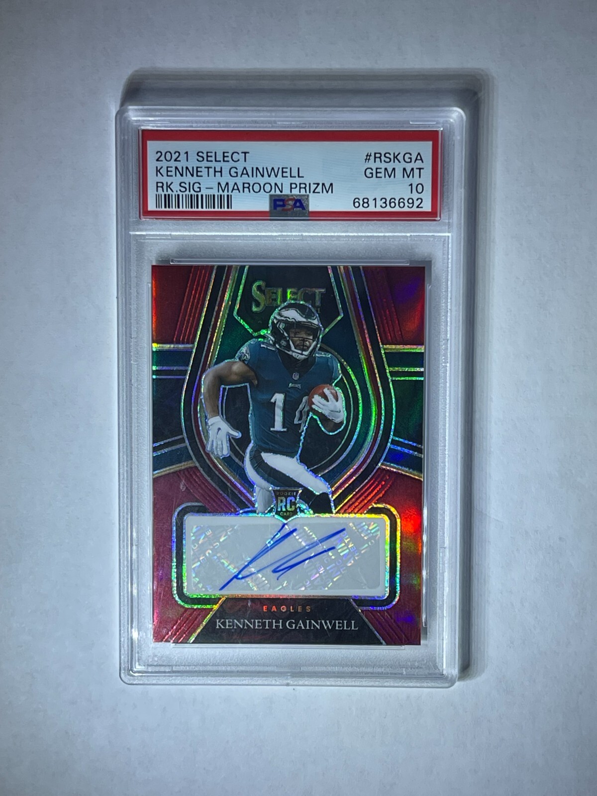 Kenneth Gainwell Panini Select Rookie Signatures #RSKGA Maroon Prizm