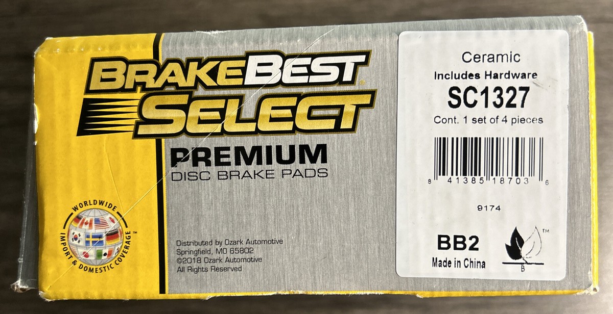 BrakeBest Select Premium Ceramic Disc Brake Pads SC1327 BB2