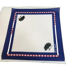 Longaberger Consultant Bee 2003 Red White Blue Fabric Square Scarf~Maple Tree