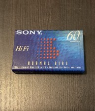SONY C-60HFB HI FI 60 MINUTE BLANK CASSETTE TAPE/ TYPE I / NORMAL BIAS