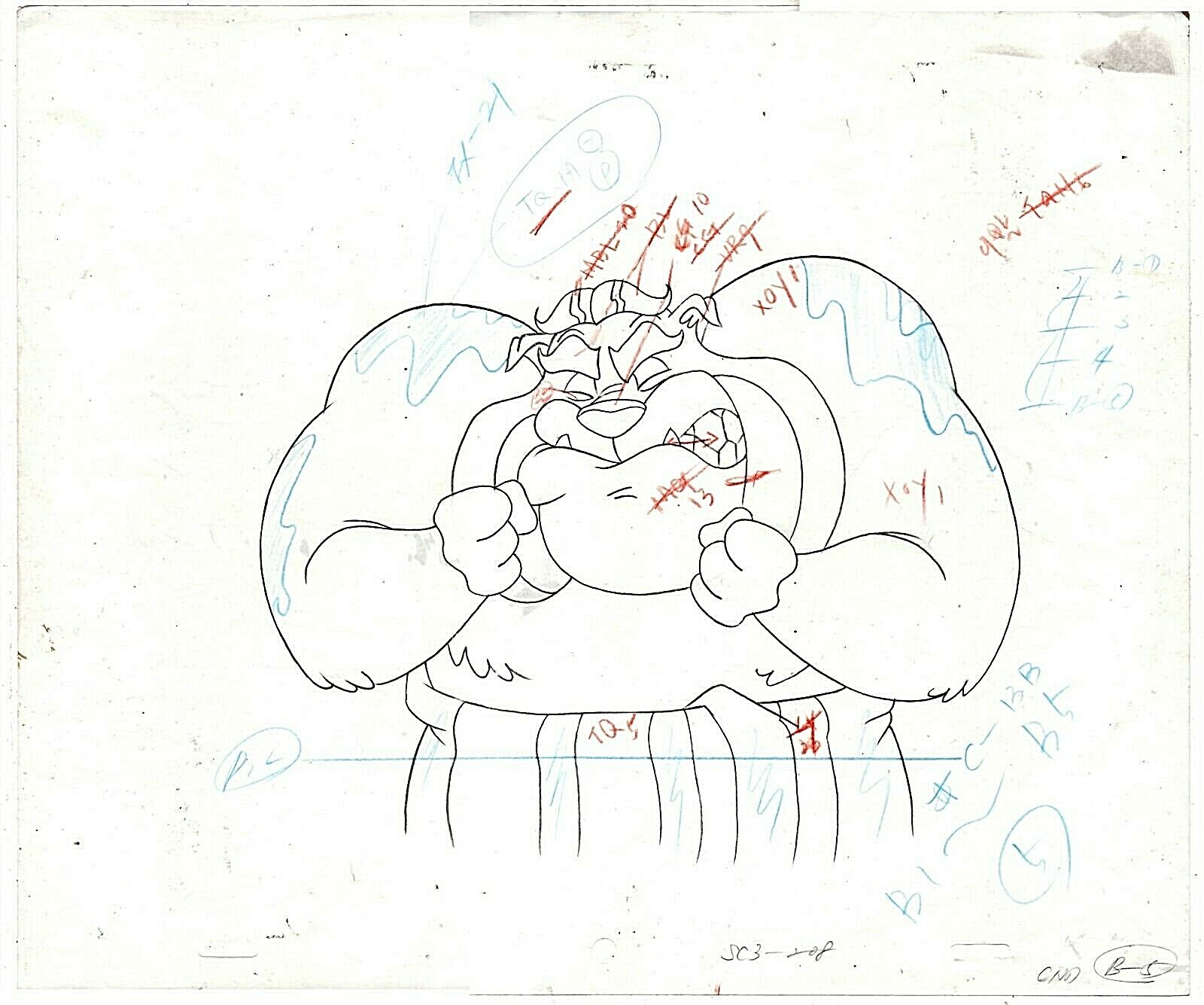 Dog City BUGYS VILE Hand Drawn Animation Cel Jim Henson Nelvana Vintage Production Art