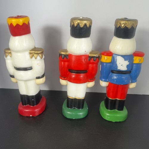 Vintage 1980s Nutcracker Solider Christmas Holiday Candles (unused) 3pc Lot - Picture 6 of 15