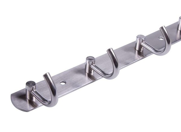 Hakenleiste Edelstahl 10 Kleiderhaken Garderobe Handtuchhalter Bad Modern Style-image