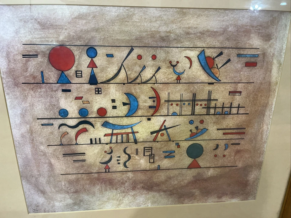 Letreros de historia indios WASSILY KANDINSKY de colección impresión enmarcada abstracción rusa Foto 2 de 4