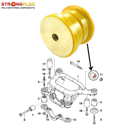 Strongflex Busch Lagerbuchse Hinterachse Achskörper BMW X3 E83