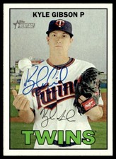 2016 Topps Heritage Kyle Gibson Auto Minnesota Twins #112 Signed Beckett