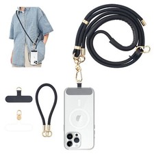 Phone Lanyard Crossbody,Crossbody Phone Strap Black
