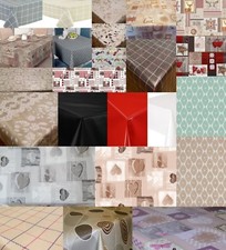 ALL SEASONS PARTY TABLE WARE PLAIN PRINTED PVC PLASTIC WIPE CLEAN TABLE CLOTHS