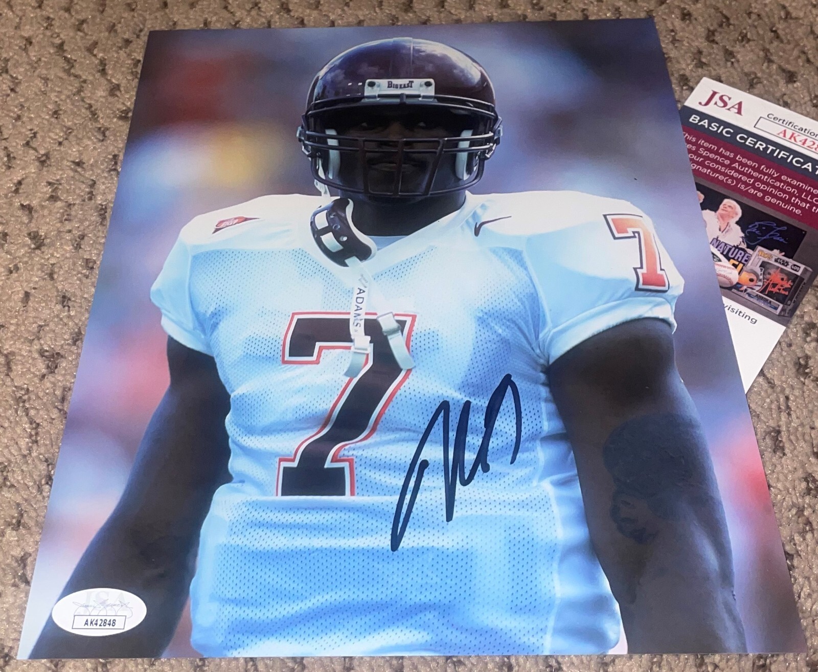 MICHAEL VICK SIGNED 8X10 PHOTO AUTOGRAPH JSA VIRGINIA TECH FOOTBALL VT HOKIES 