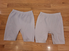 Lot of 2 Girls Biking Biker Shorts Pull on Gray L 10/12 sports Exercise Nylon