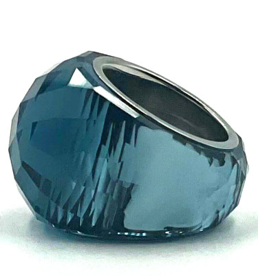 Swarovski Nirvana Cocktail Ring, blaue Kristalle Aluminium - 52/S 5474371