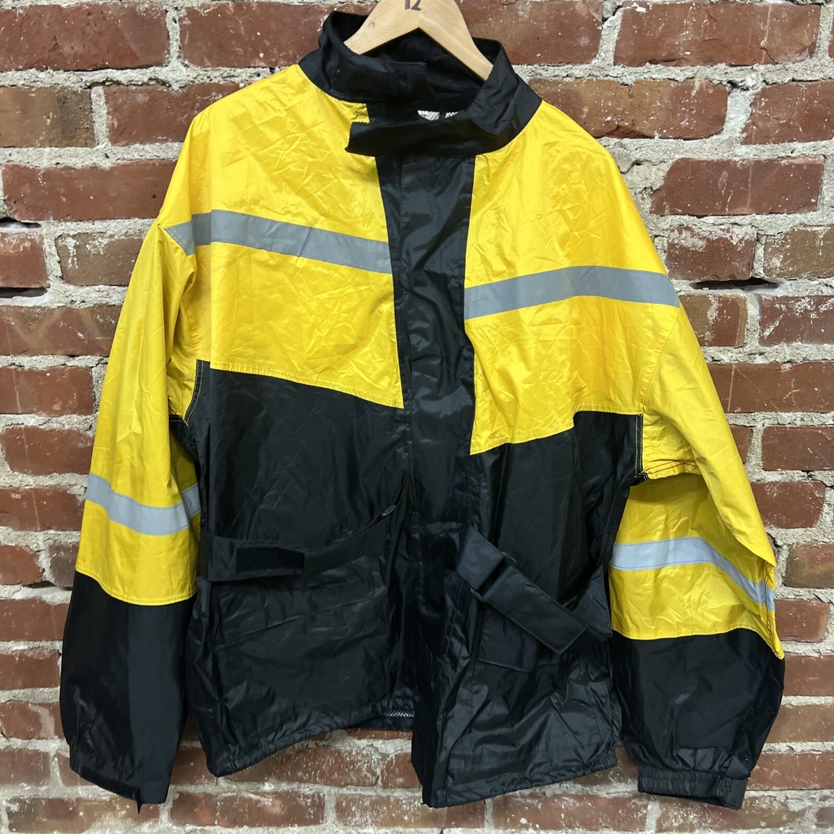 Motoboss Motorcycle Jacket Men size XL Yellow Pockets | eBay