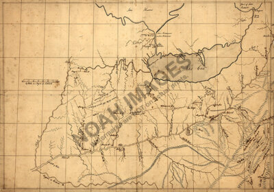 Traders map of the Ohio c1753 16x24