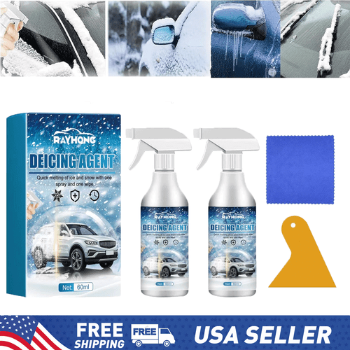 1-3X Car Deicing Agent Kit Windshield Ice Remover Spray Defroster Melting Deicer - Picture 14 of 15