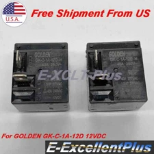 2PCS 4-Pins General Power Relay For GOLDEN GK-C-1A-12D GKC1A12D 12VDC 40A 277VAC