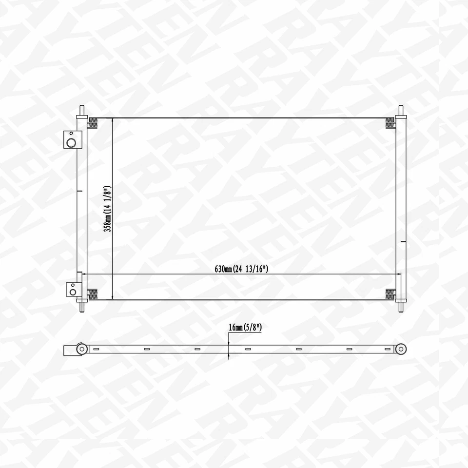 CU4898 AC Condenser For 1998-2002 Honda Accord 1999-2003 Acura TL 80100S87A00 - Image 2 of 2