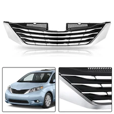 Front Upper Grille Chrome Fits Toyota Sienna 2011-2014 TO1200334