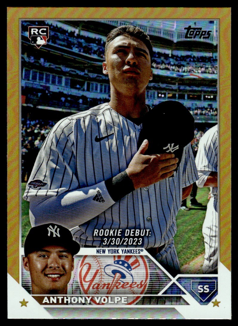 2023 Topps Update Gold Foil Anthony Volpe New York Yankees #US77