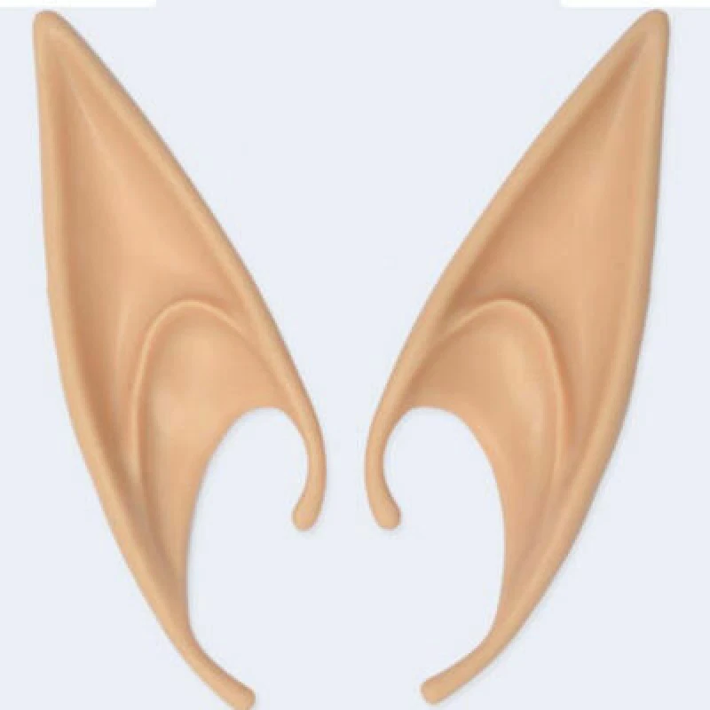 Flesh Elf Pixie Fairy Pointed Ears Tips Fancy Dress Cosplay  Costume Giant Props - Image 3 of 4