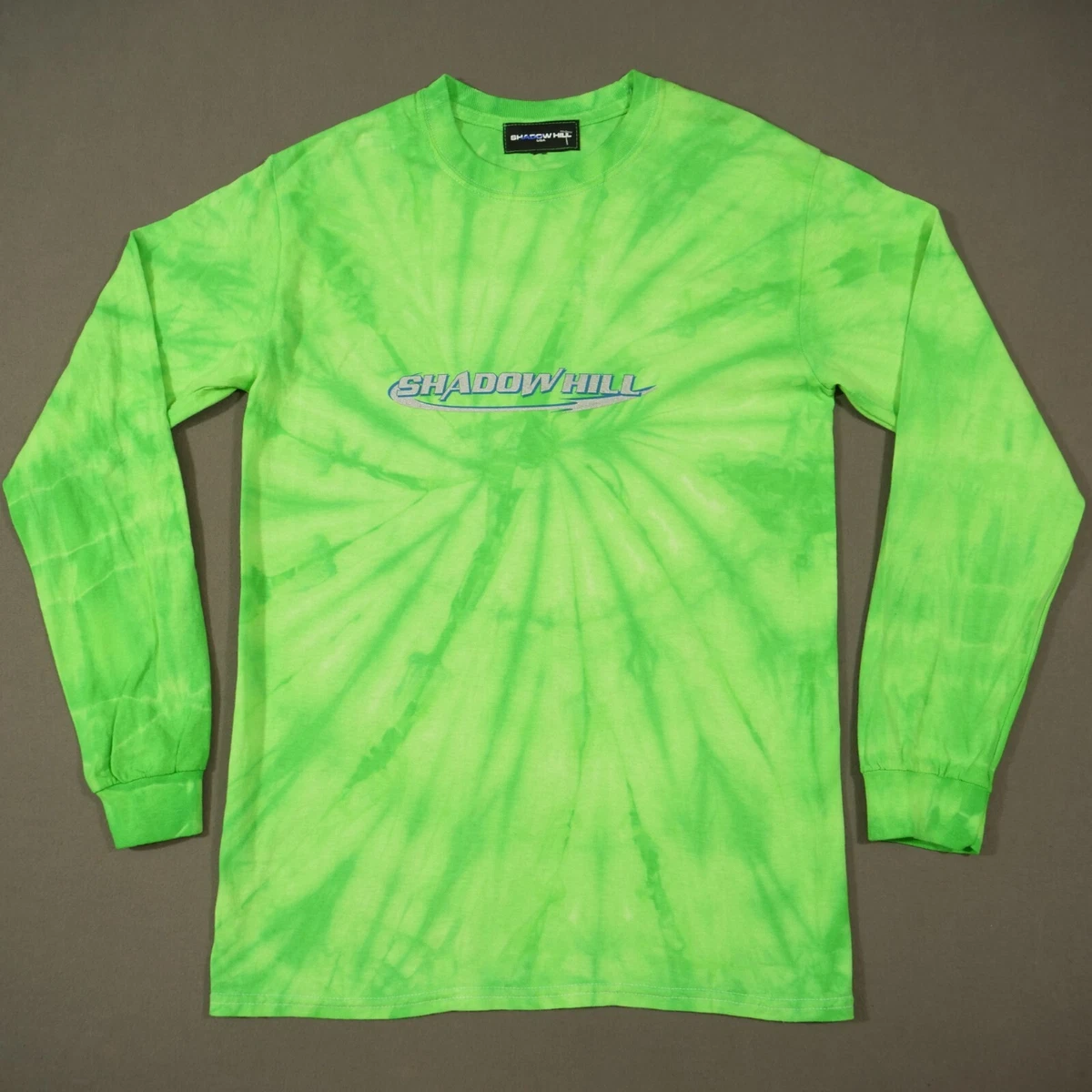 Shadow Hill Shirt Mens Small Green Tie Dye Long Sleeve Crew Neck Logo