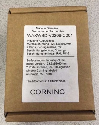 CORNING WAXWSD-V0208-C001 FutureCom Metal Outlet 2 ports for 2 x LANscape NEW - Picture 2 of 3