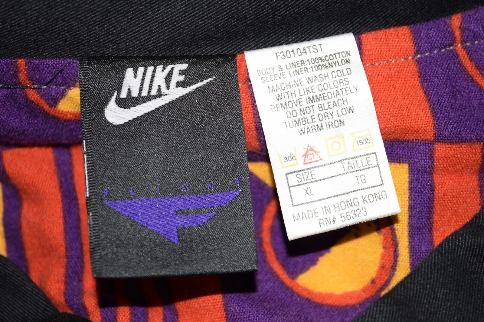 RARE VINTAGE '92 NIKE FLIGHT DETROIT JACKET PURPLE BLUE JACKET LINED XL NWT 1992 - product detail image 6