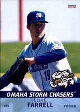 2016 Omaha Storm Chasers Choice 13 Luke Farrell Clearwater Beach Florida FL Card