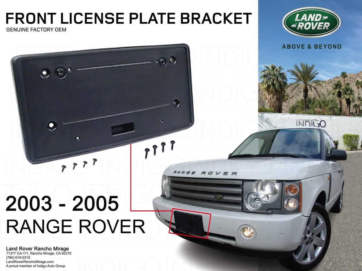 LAND ROVER FRONT LICENSE PLATE BRACKET RANGE 03-05 OEM | eBay