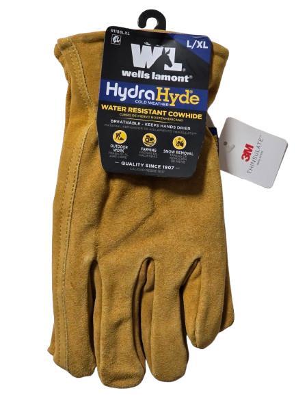 Wells Lamont HydraHyde Work Gloves L/XL Thinsulate Cold Weather
