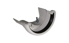 Floplast Guttering RD4WH Half Round to Cast Iron Ogee - LH Adaptor - White
